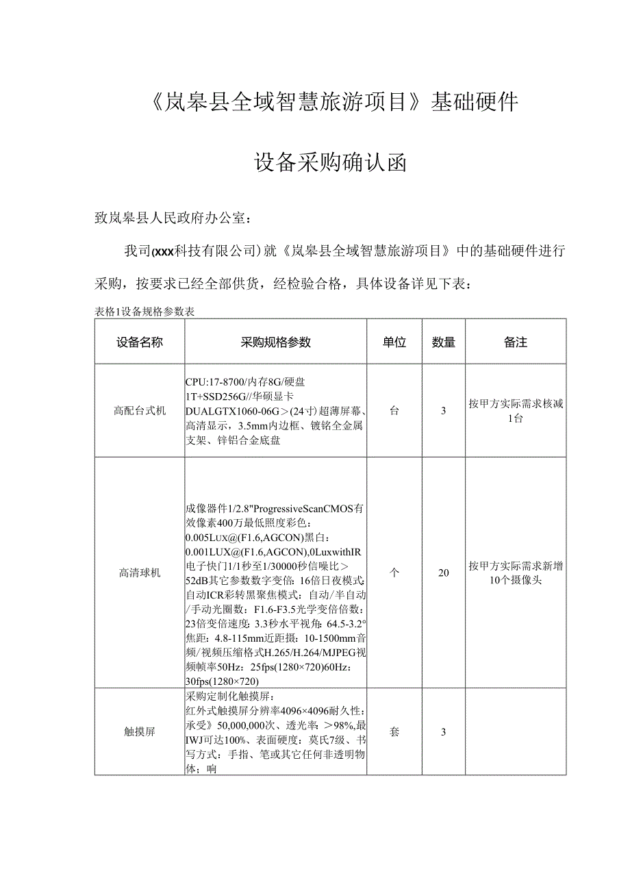 岚皋县全域智慧旅游项目基础硬件设备.docx_第1页