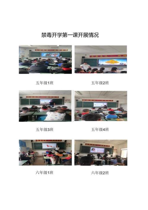 禁毒开学第一课开展情况.docx
