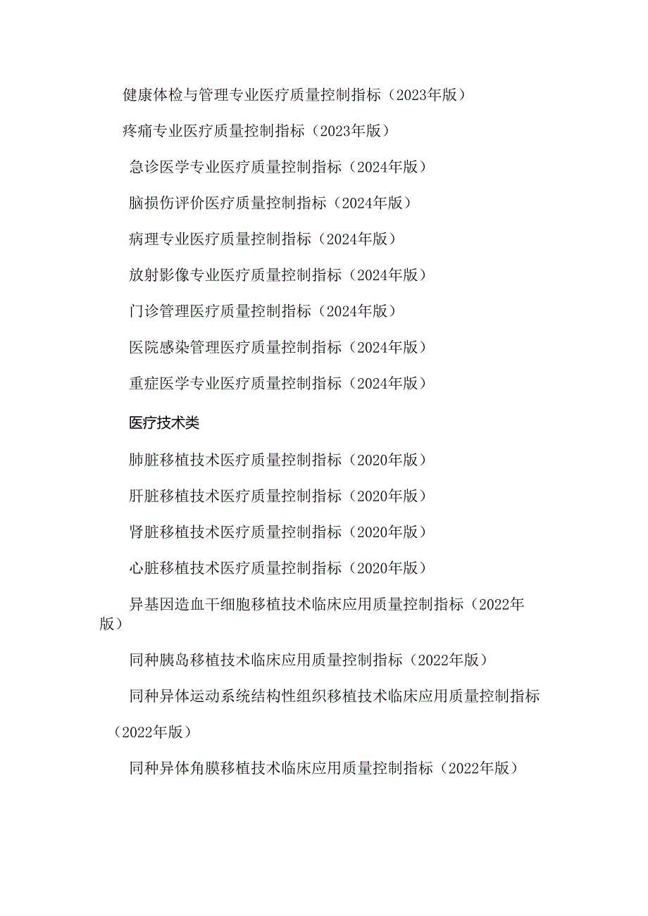 各专业医疗质量控制指标一览表.docx_第2页