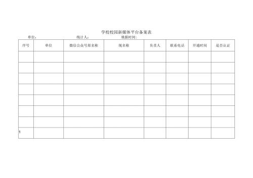 学校校园新媒体平台备案表.docx