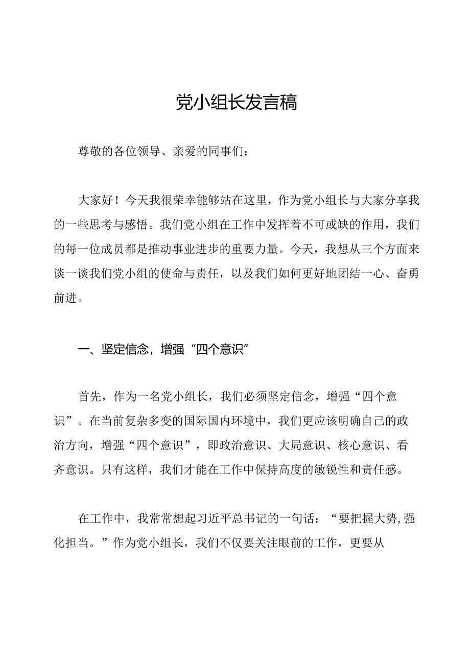 党小组长发言稿.docx_第1页
