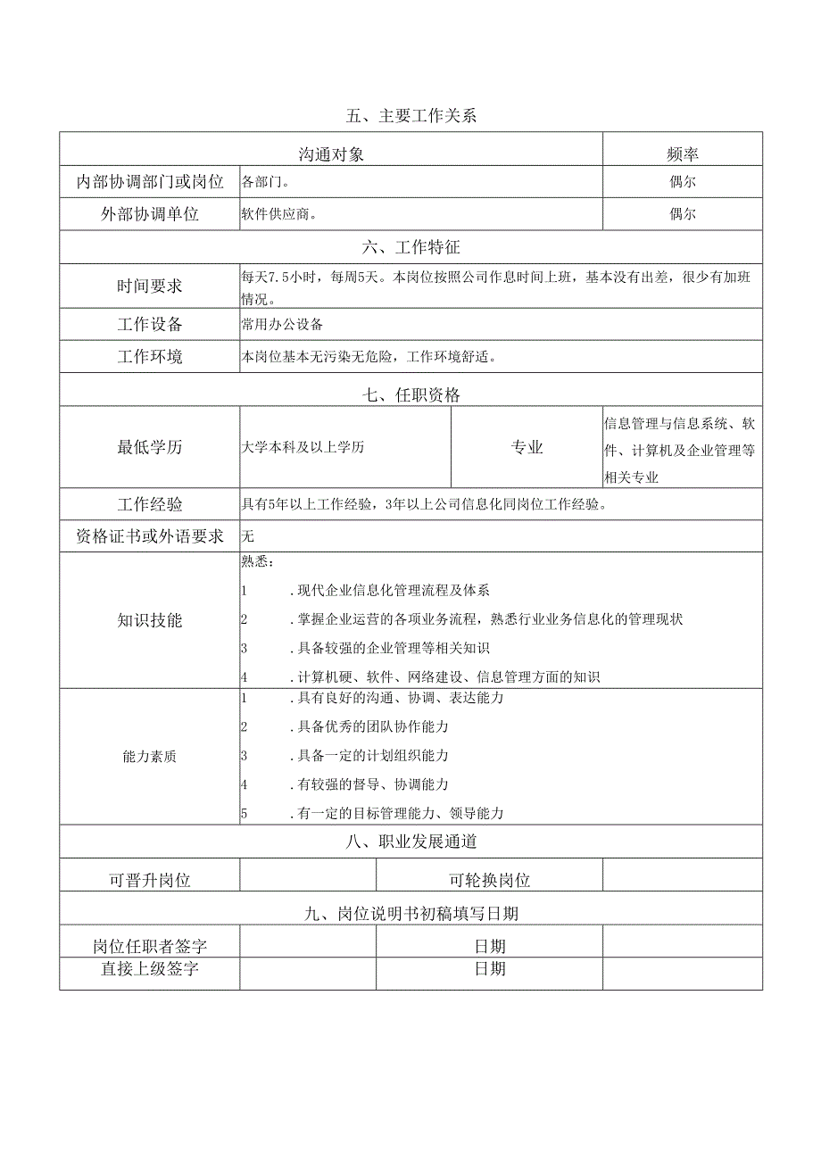 岗位说明书-信息管理中心-中心负责人.docx_第2页