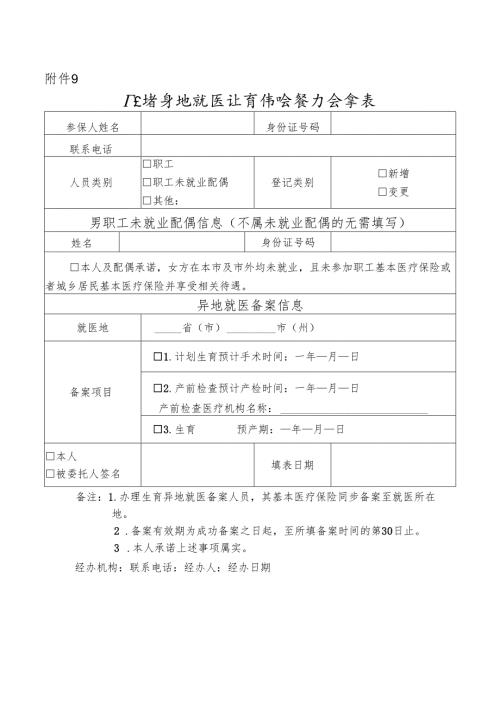 广东省异地就医生育保险登记备案表.docx