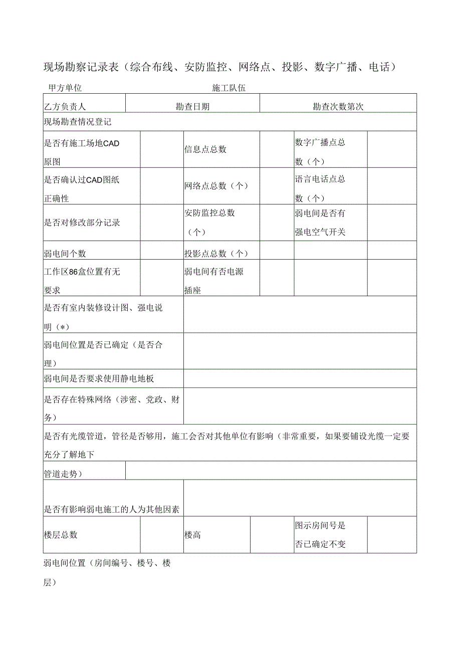 现场勘察记录表.docx_第1页