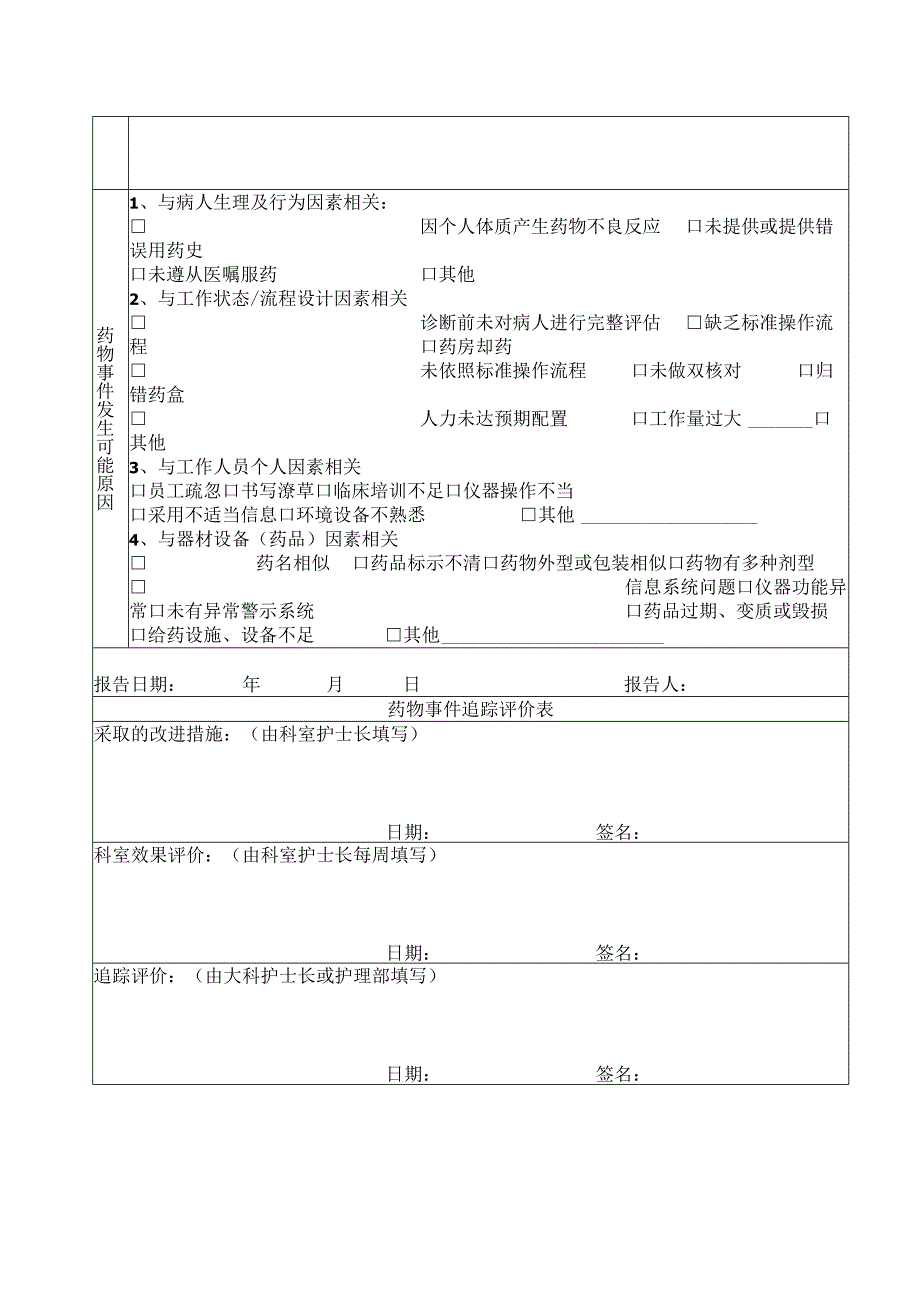 医疗机构护理（药物事件）报告表1-2-5.docx_第2页