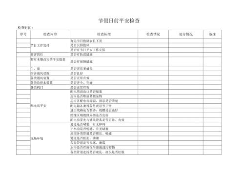 节假日前安全检查表.docx