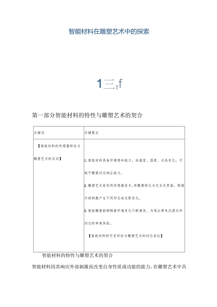 智能材料在雕塑艺术中的探索.docx_第1页