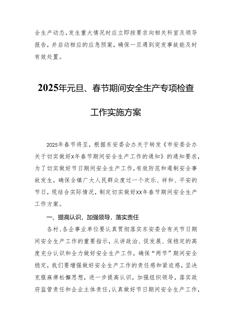 2025年乡镇开展元旦、春节期间安全生产专项检查工作实施方案 （汇编3份）.docx_第3页