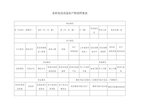 农村危房改造农户纸质档案表.docx