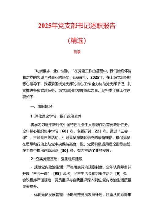 2025年党支部书记述职报告（精选）.docx