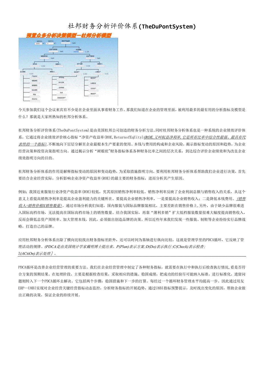 杜邦财务分析评价体系(The.docx_第1页