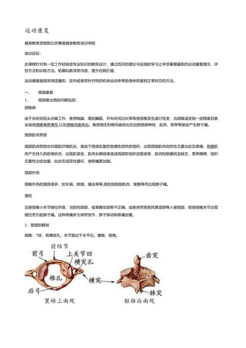 赛普健身教练培训学院——运动康复课程.docx