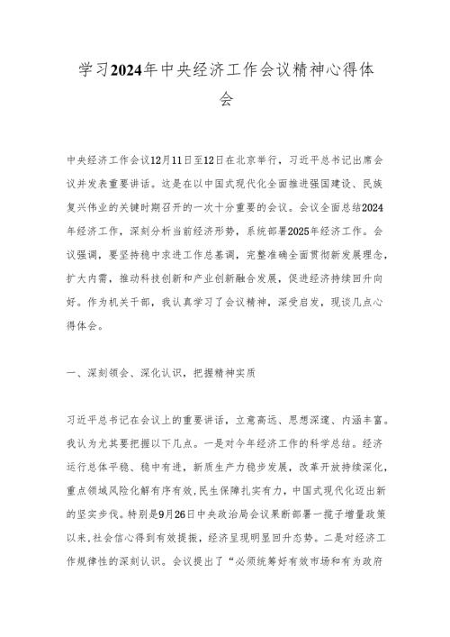 领导讲话：20241220学习2024年中央经济工作会议精神心得体会.docx