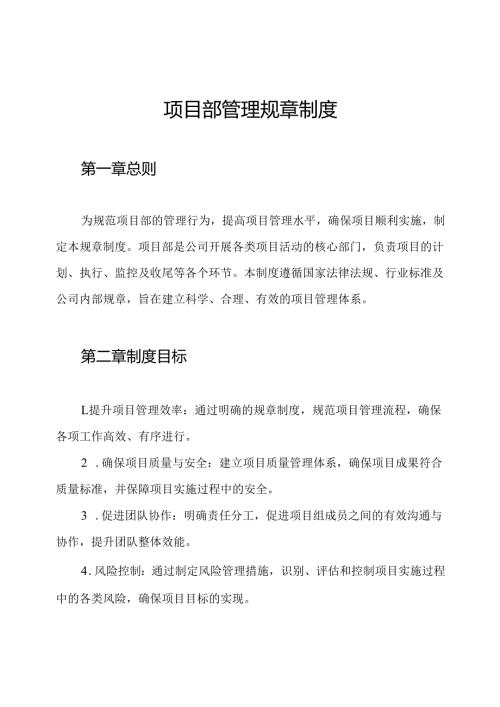项目部管理规章制度.docx