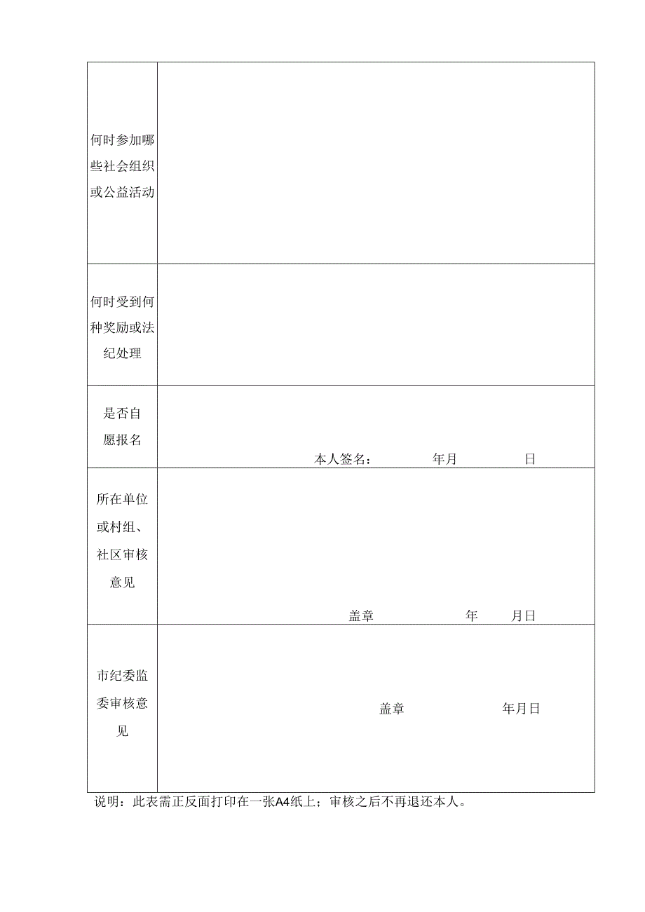 齐齐哈尔市党风政风监督员报名申请表.docx_第2页