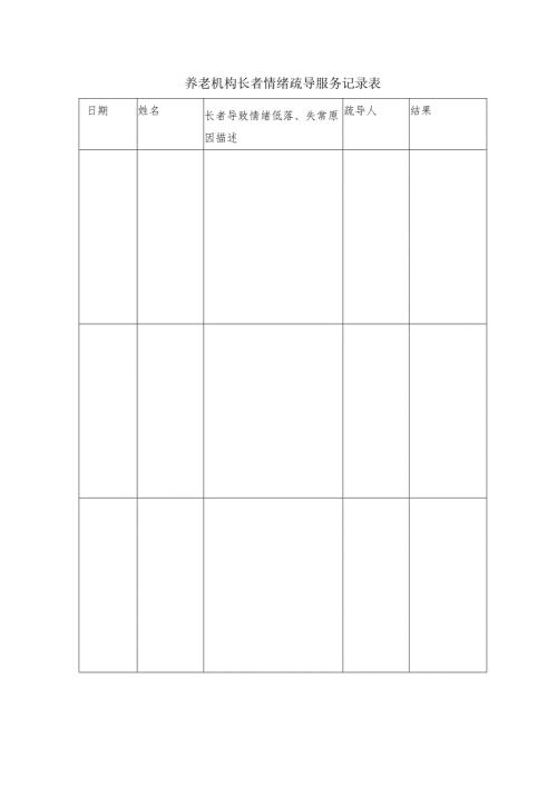 养老机构长者情绪疏导服务记录表1-1-1.docx