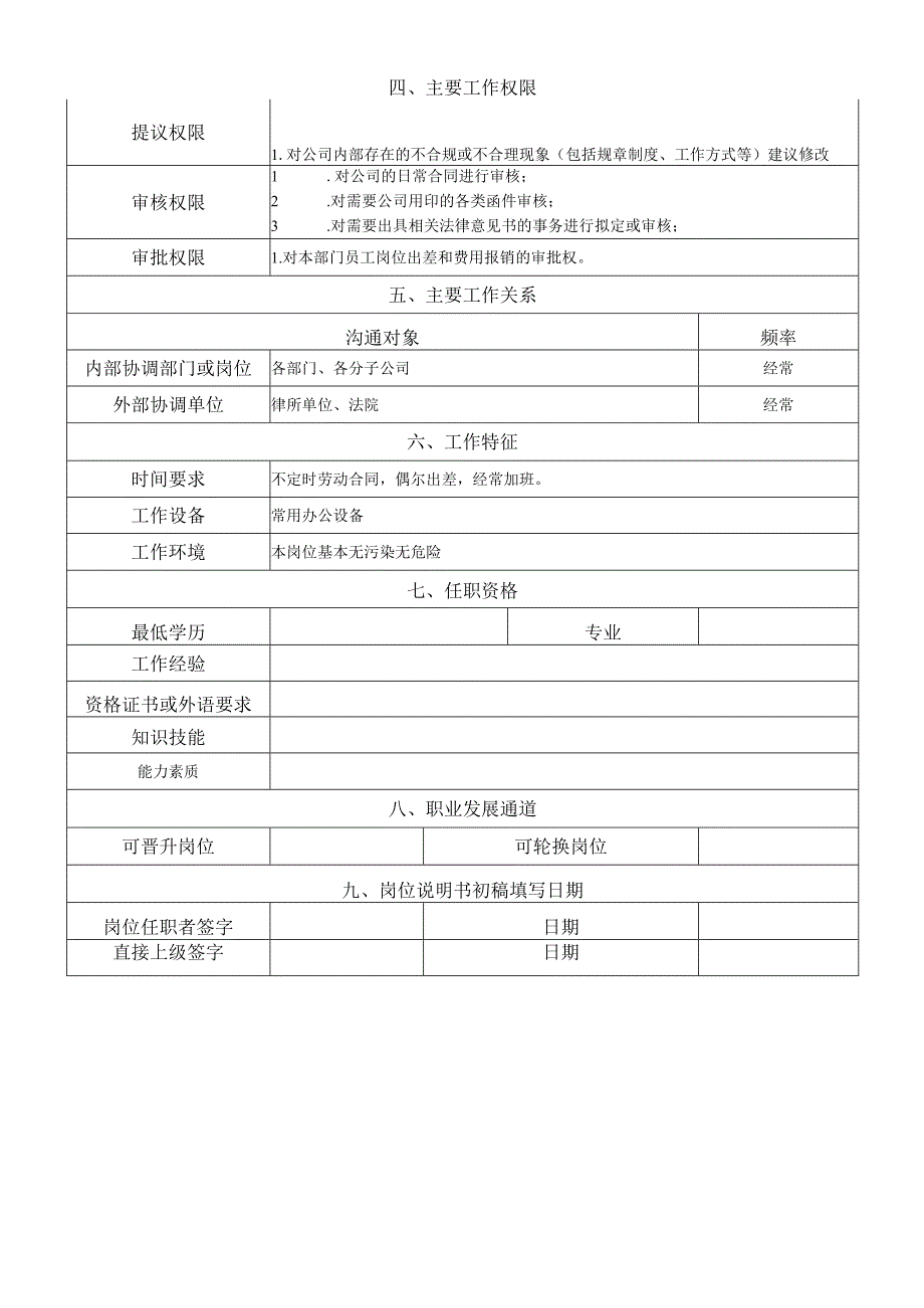 岗位说明书-风控管理中心-法务管理岗.docx_第2页