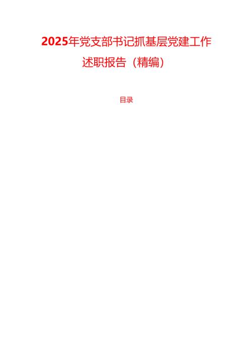 2025年党支部书记抓基层党建工作述职报告（精编）.docx