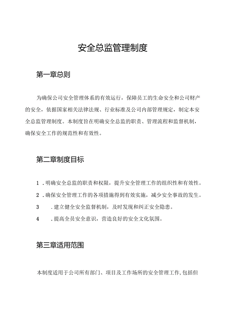 安全总监管理制度.docx_第1页