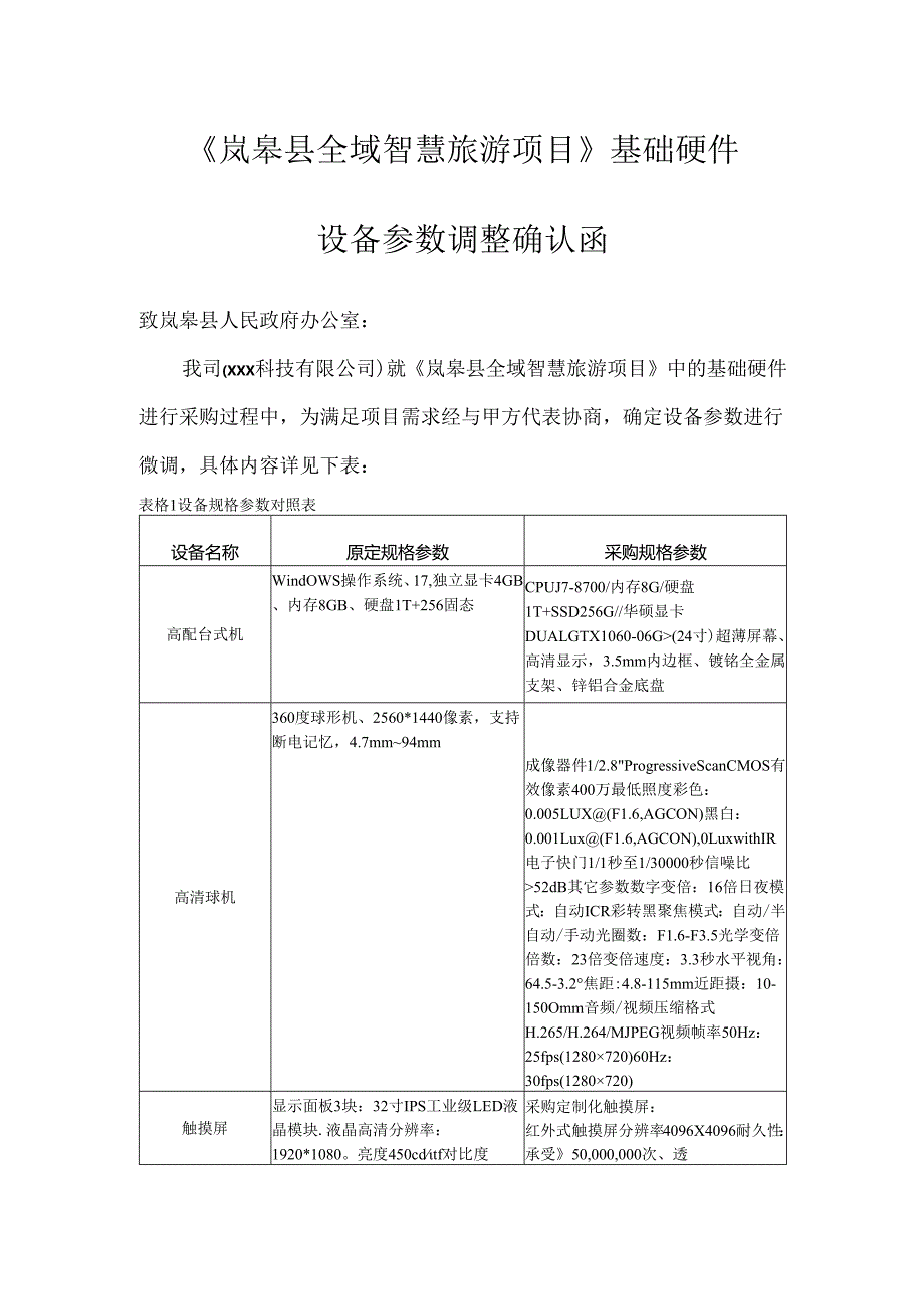 全域智慧旅游项目基础硬件设备.docx_第1页