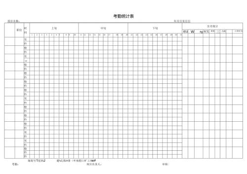 考勤表定稿.docx