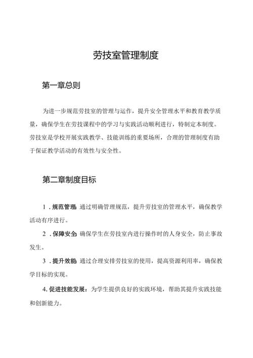 劳技室管理制度.docx