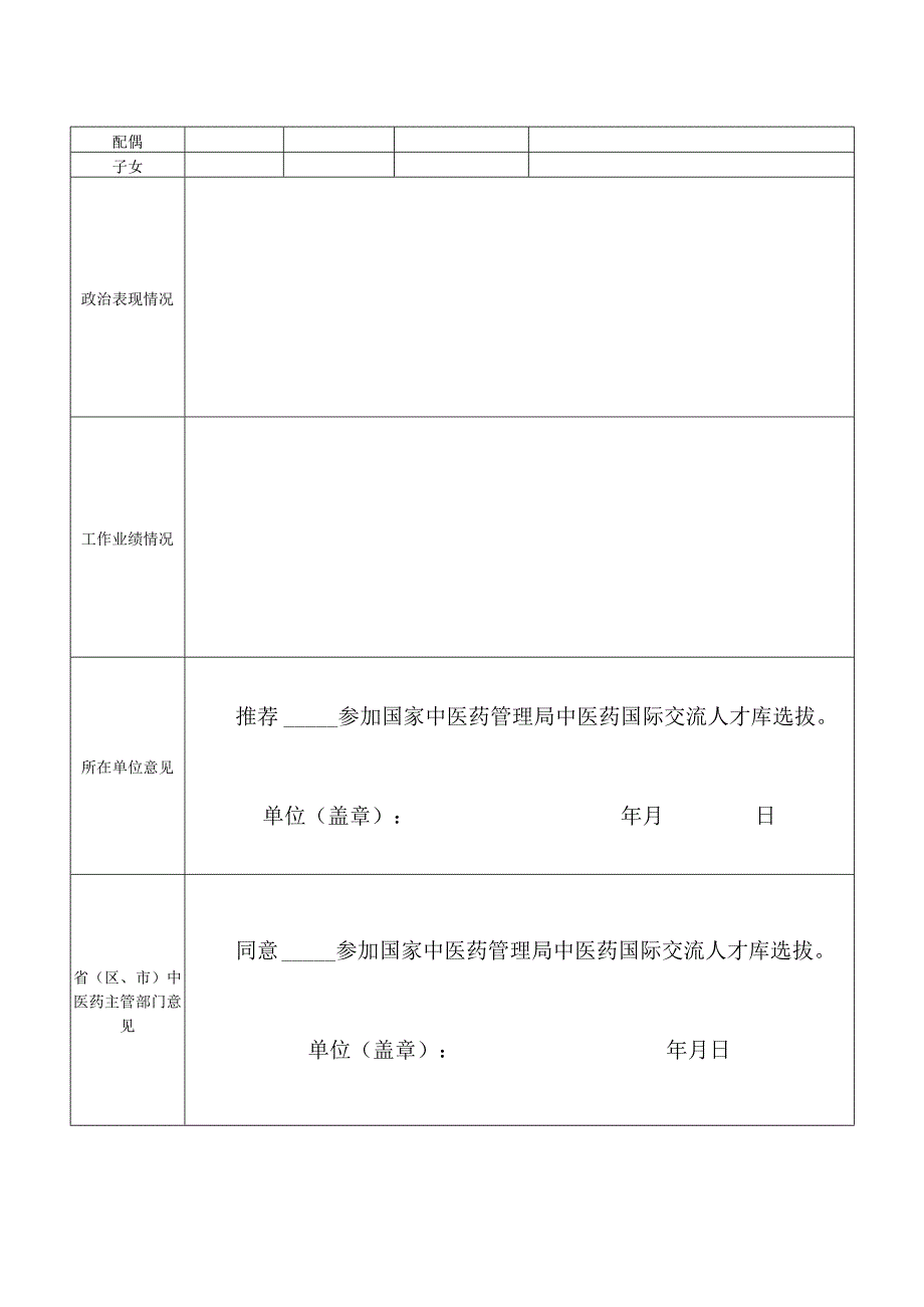 中医药国际交流人才库推荐人选申报表（2023年）.docx_第2页