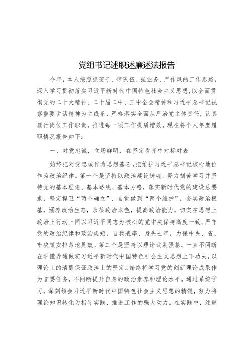党组书记述职述廉述法报告.docx