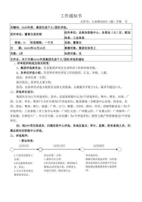 关于开展年度集团先进个人、团队评选的通知.docx