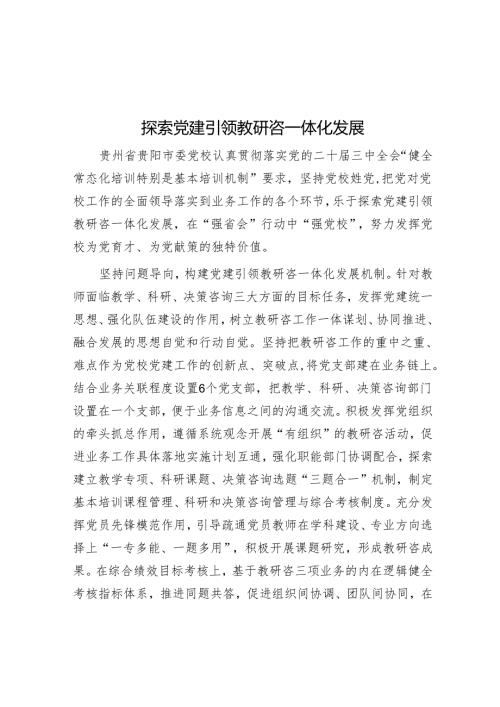 探索党建引领教研咨一体化发展.docx