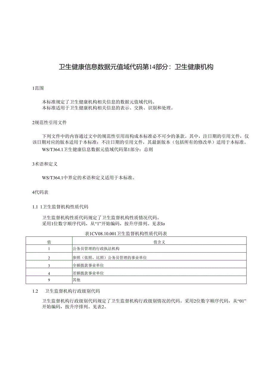 卫生健康信息数据元值域代码第14部分：卫生健康机构（代替WS 364.14—2011）.docx_第3页