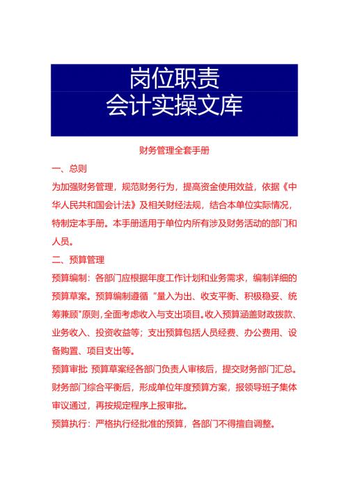 财务管理全套手册.docx