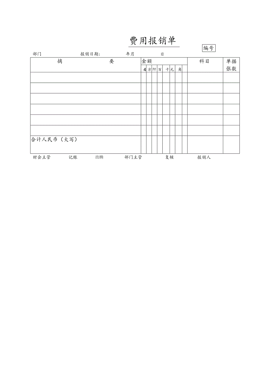 费用报销单电子版.docx_第1页