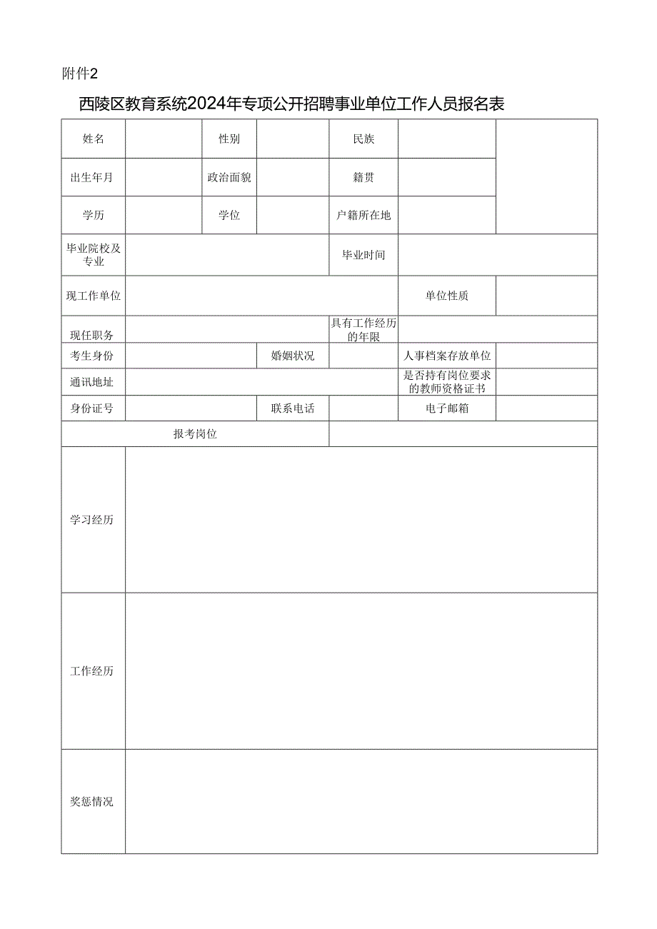 报名登记表 - 全国教师招聘网.docx_第1页