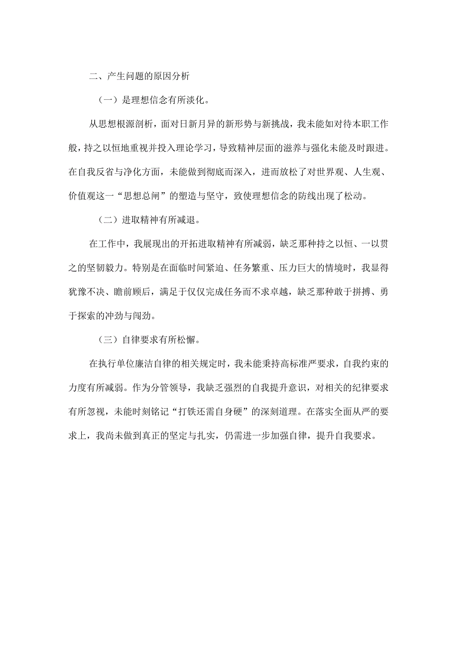 XXXXX市局党组成员民主生活会发言范文.docx_第2页