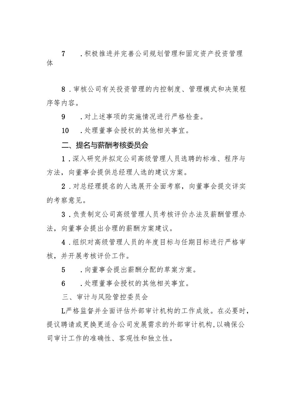 某某国有企业集团董事会专门委员会职责.docx_第2页