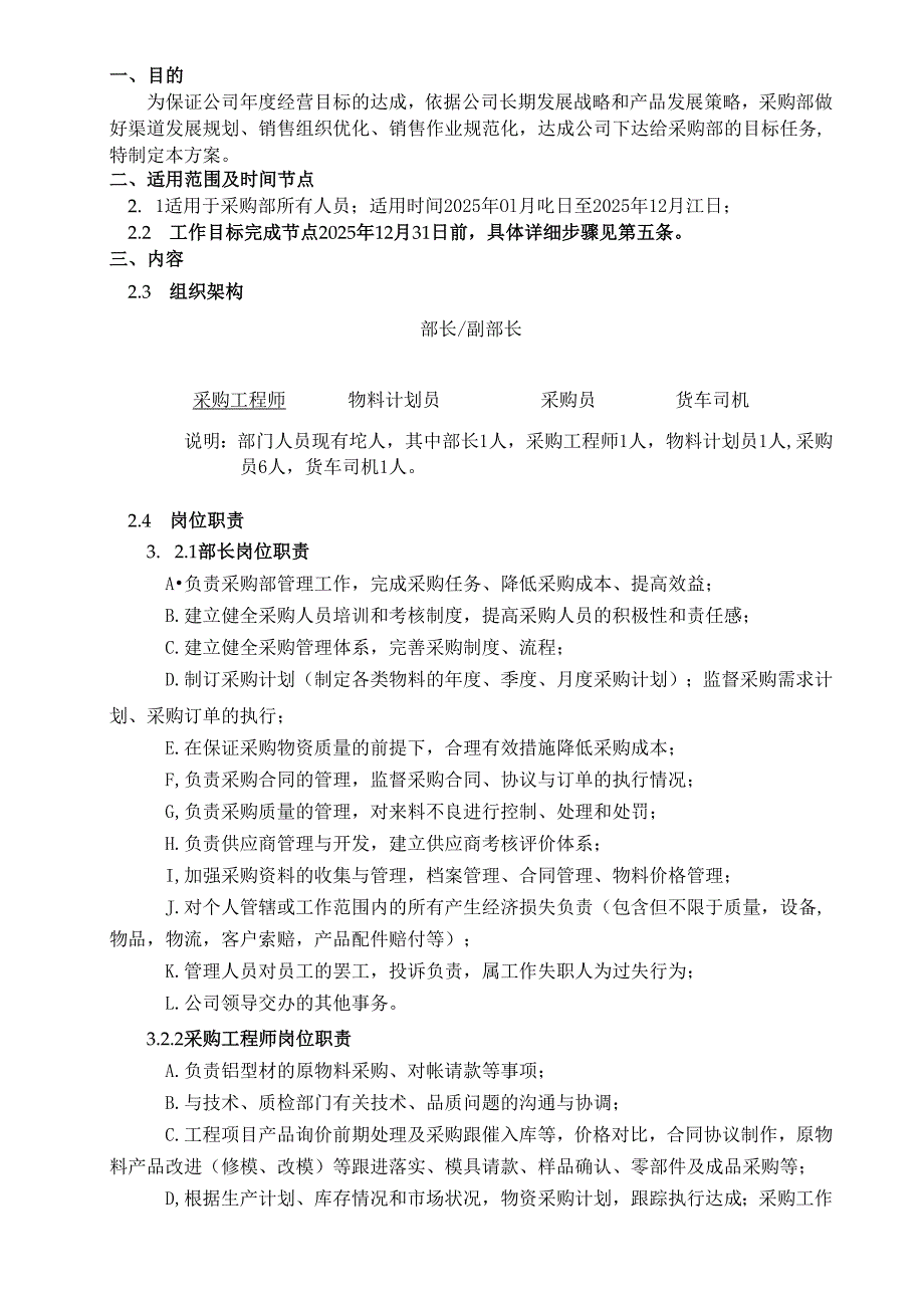 2025年度采购部工作目标管理方案.docx_第3页