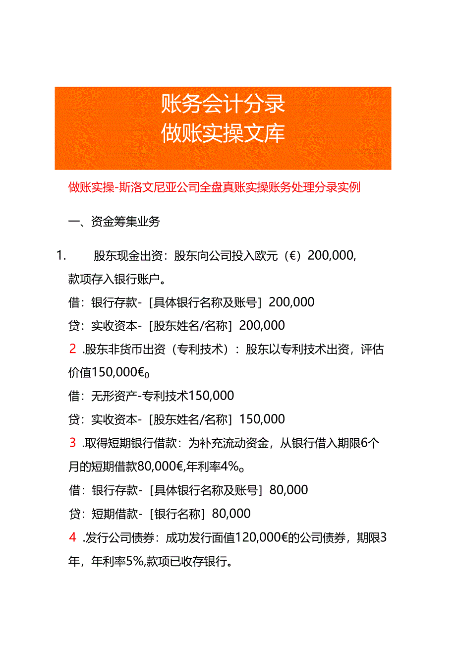 做账实操-斯洛文尼亚公司全盘账务处理分录实例.docx_第1页