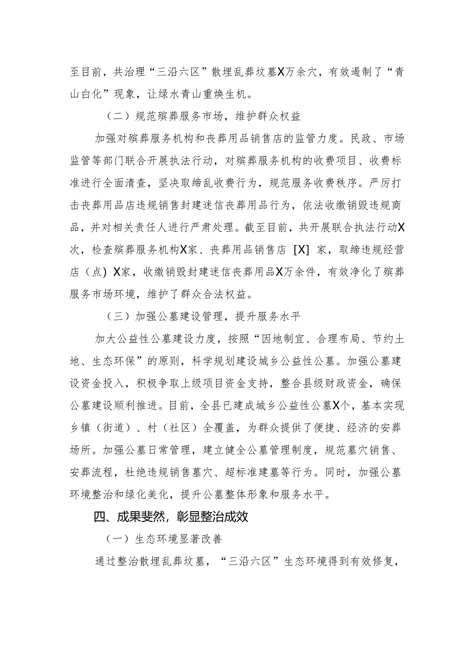 关于殡葬领域突出问题专项整治推进工作情况的汇报.docx_第3页