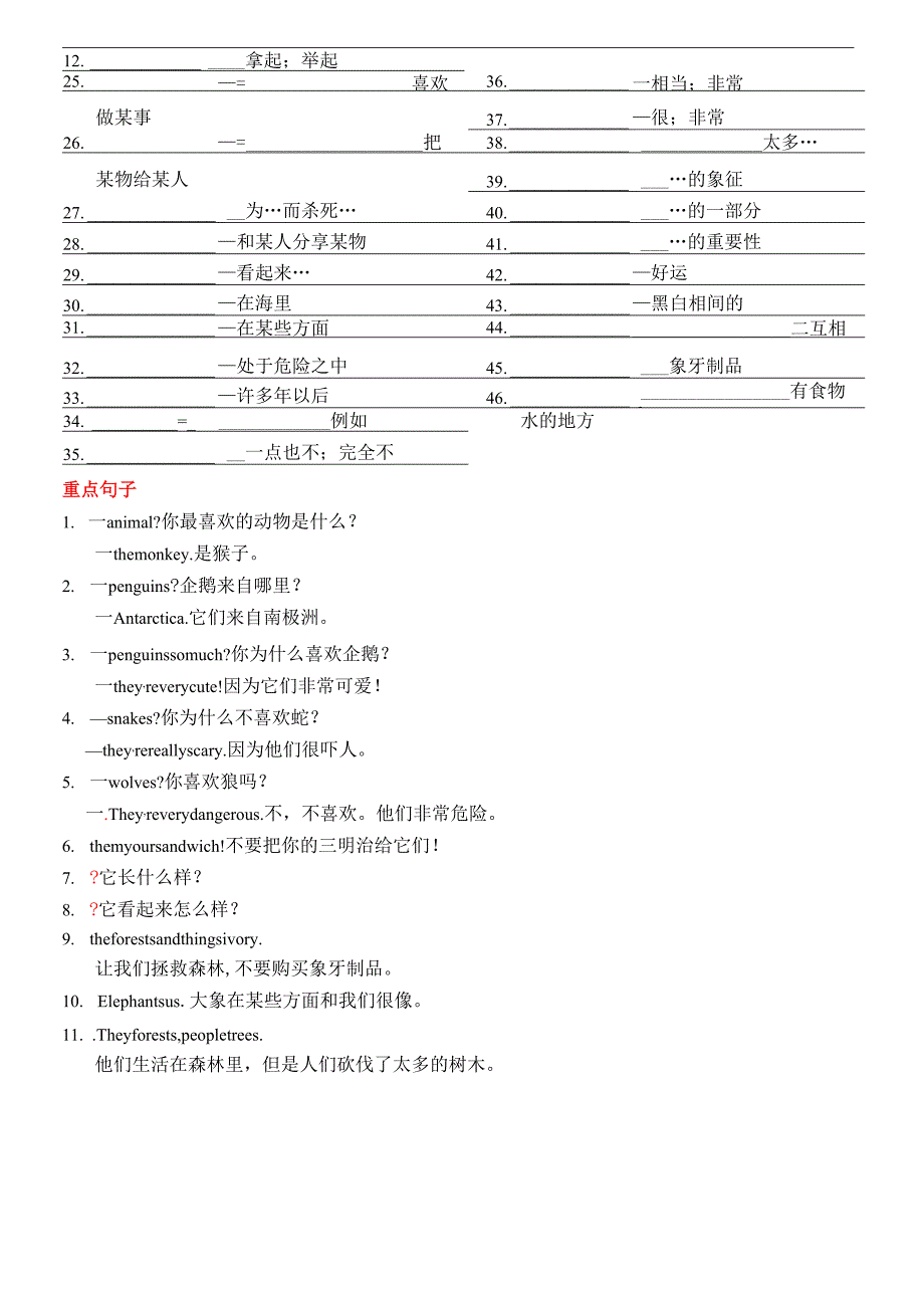 2025春人教版新七下重点单词、短语和固定搭配、句子默写专项练习.docx_第2页