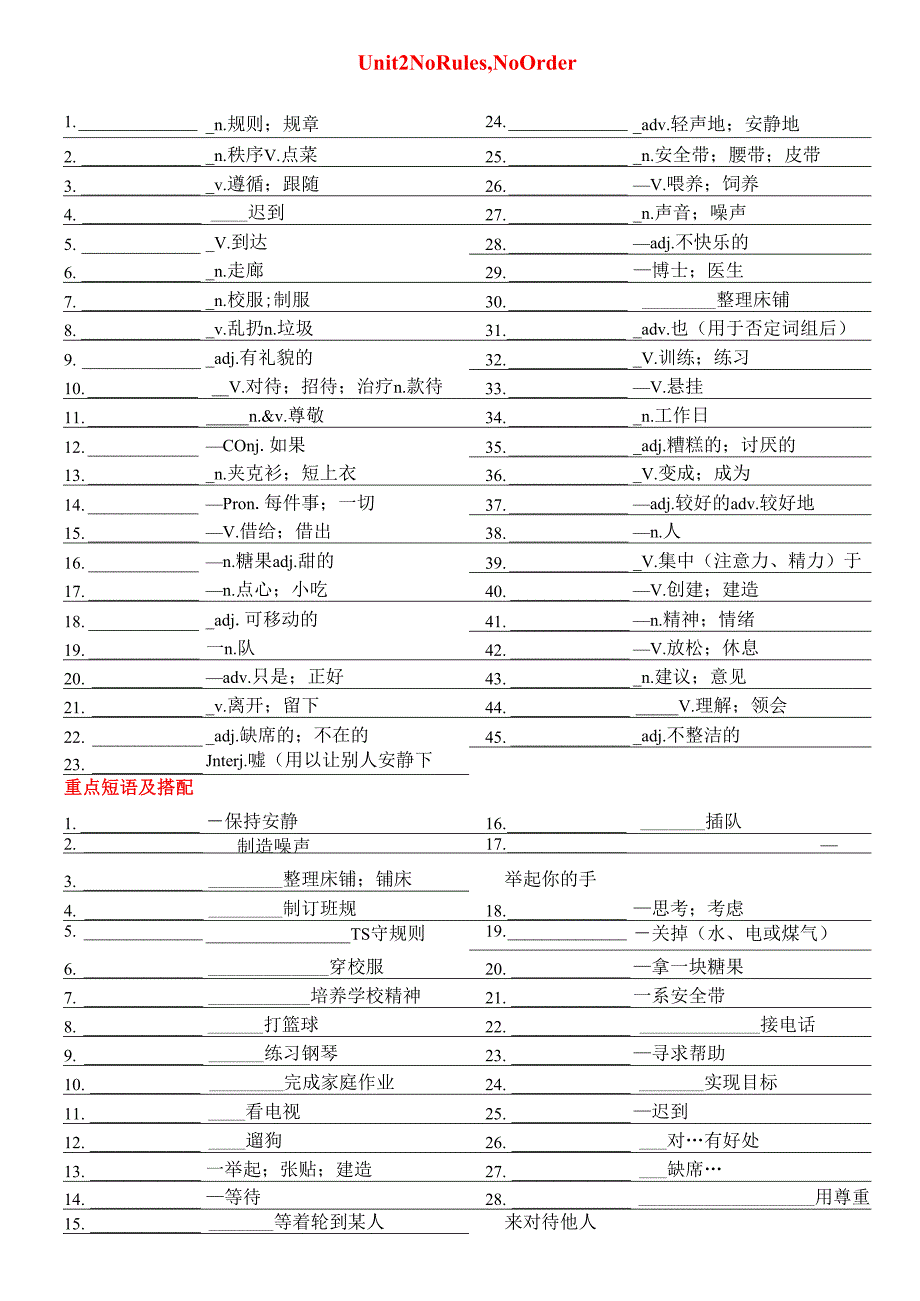 2025春人教版新七下重点单词、短语和固定搭配、句子默写专项练习.docx_第3页