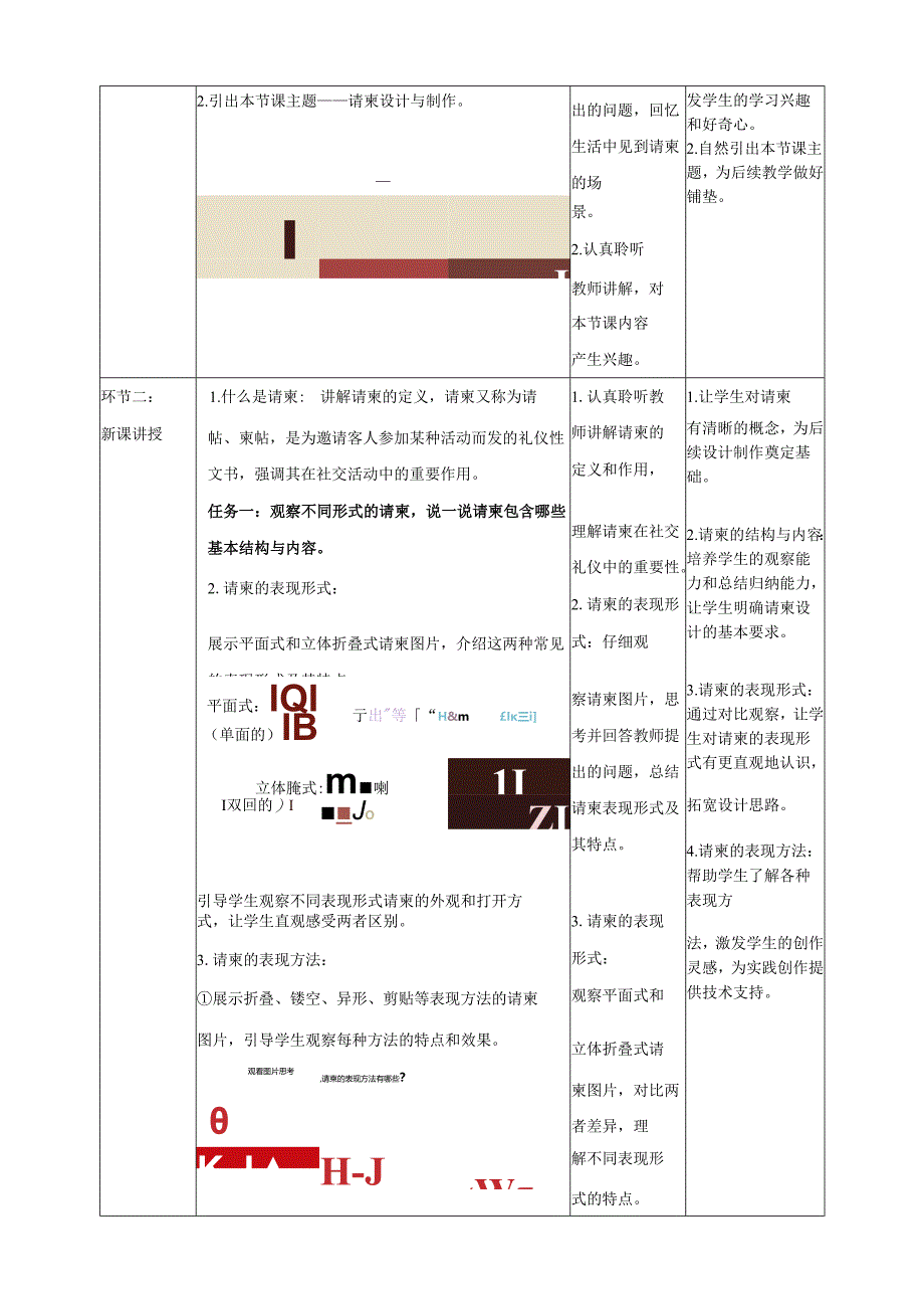 人教版新教材美术七年级下册第三单元第2课第1课时《盛情邀约》核心素养教学设计.docx_第2页