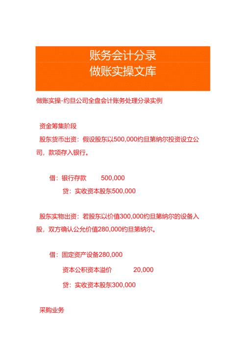 做账实操-约旦公司全盘会计账务处理分录实例.docx