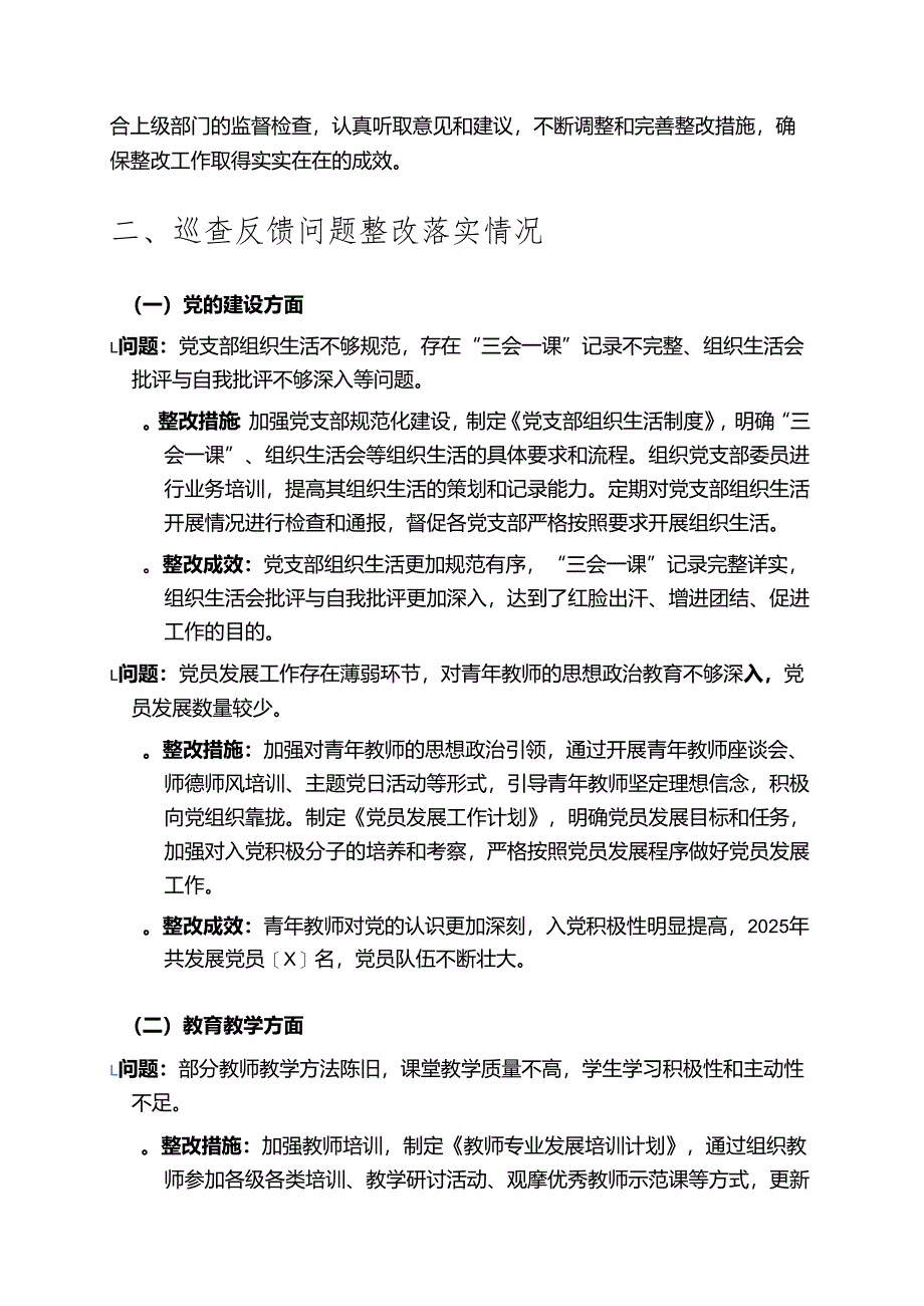 2025XX学校巡查整改情况报告（详细版）.docx_第2页