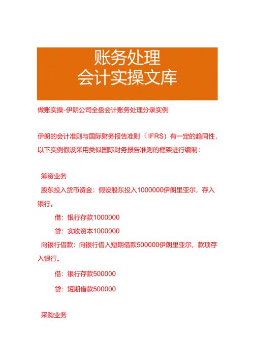 做账实操-伊朗公司全盘会计账务处理分录实例.docx