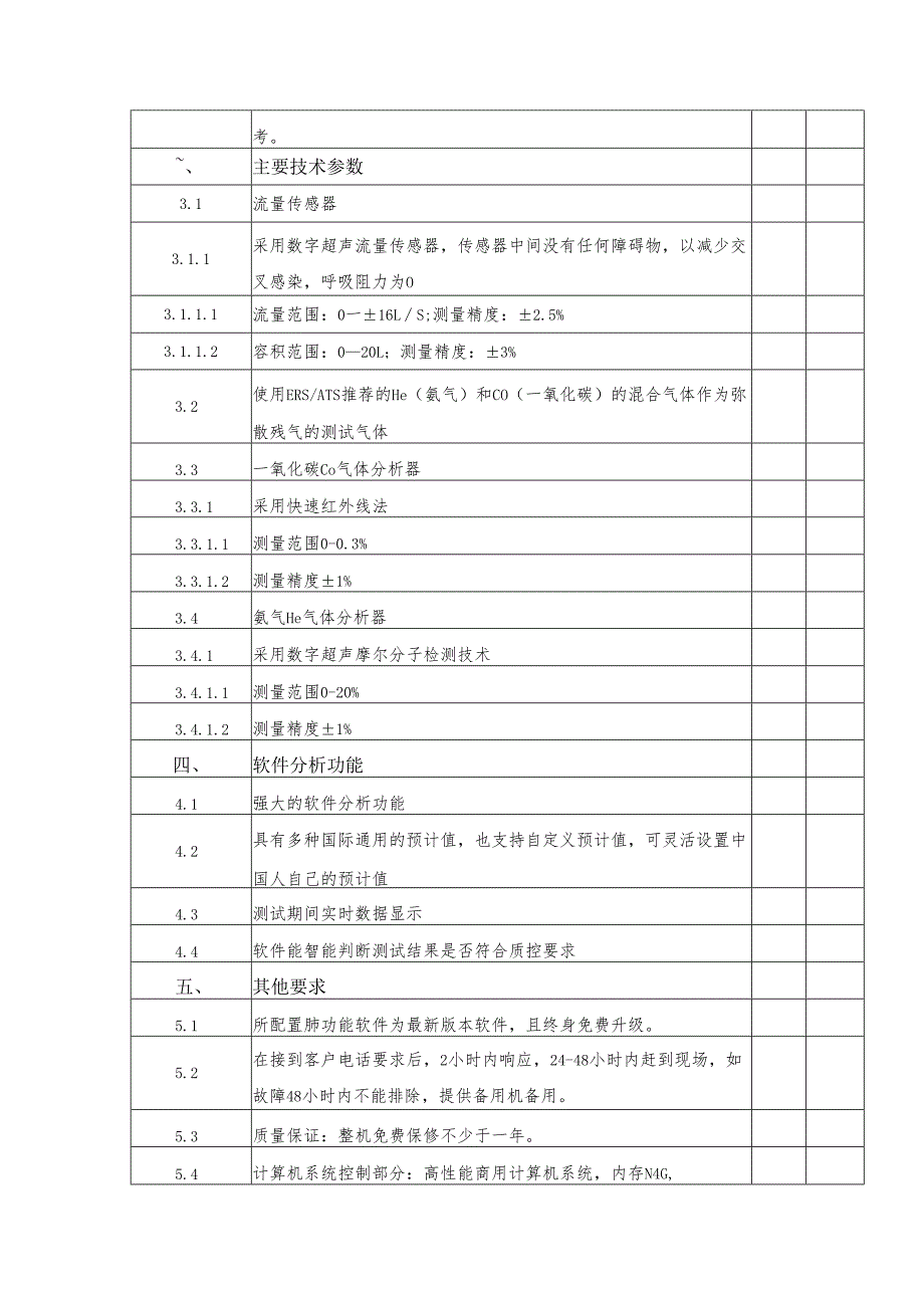 XX中医药大学附属医院采购肺功能检测仪设备参数要求（2025年）.docx_第2页