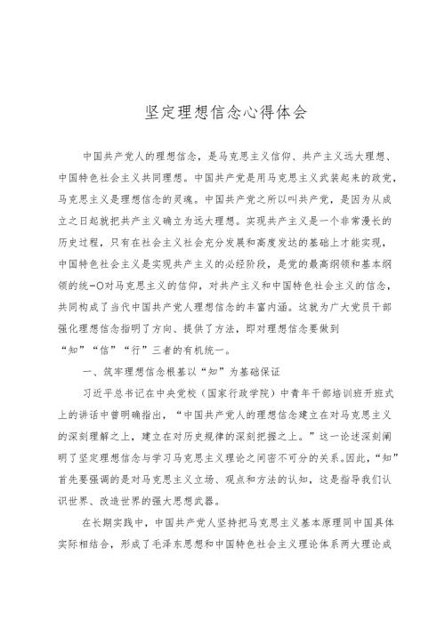 坚定理想信念心得体会.docx