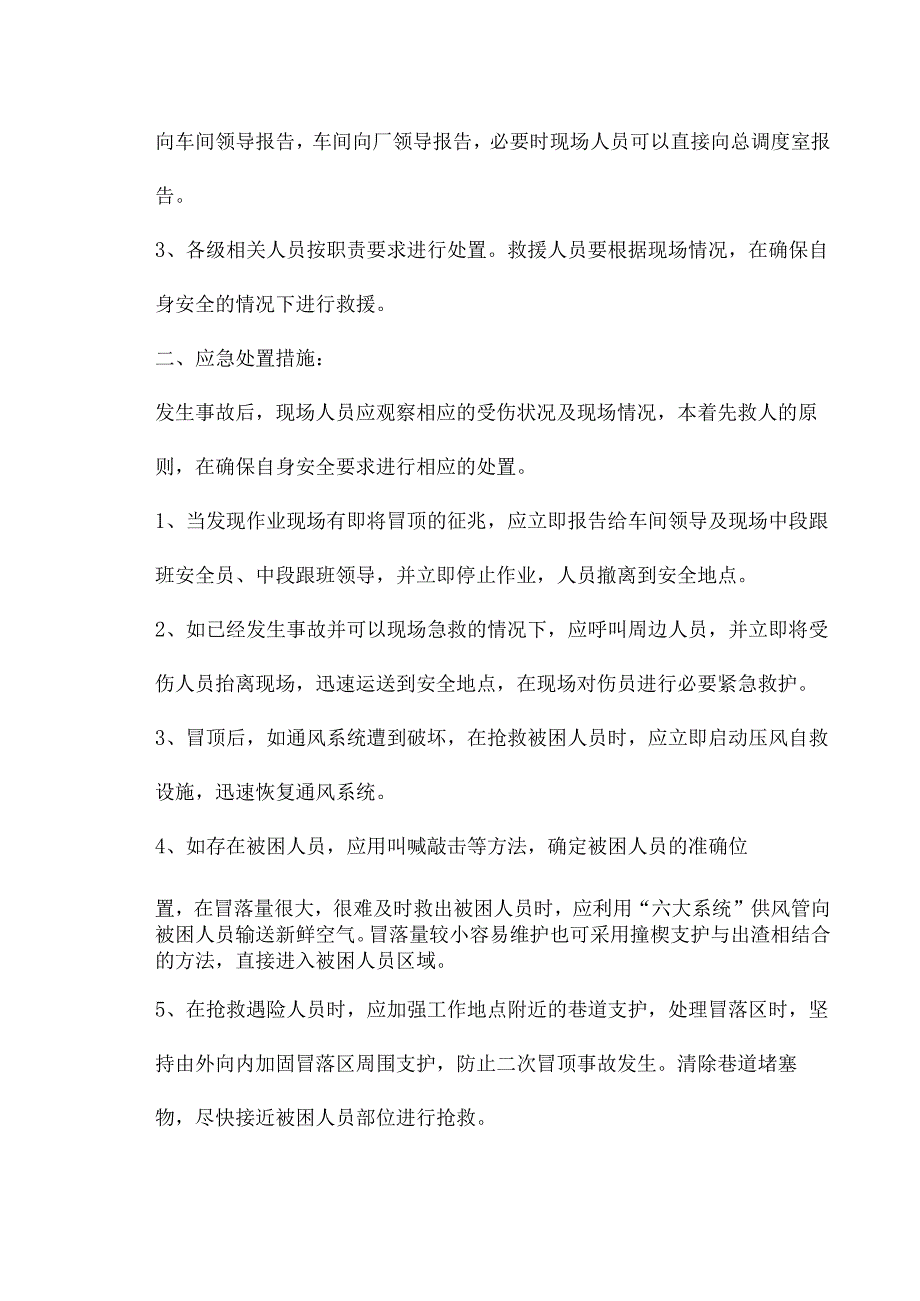 非煤矿山冒顶片帮事故现场应急处置方案.docx_第3页