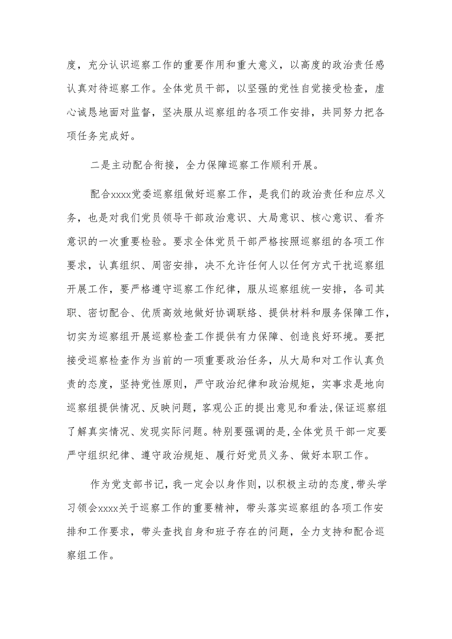 村支书在巡察会上表态发言三篇.docx_第3页