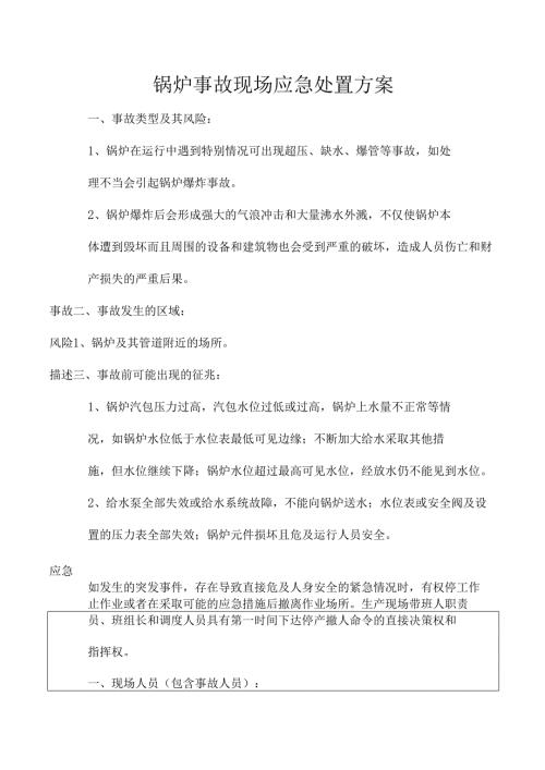 锅炉事故现场应急处置方案.docx